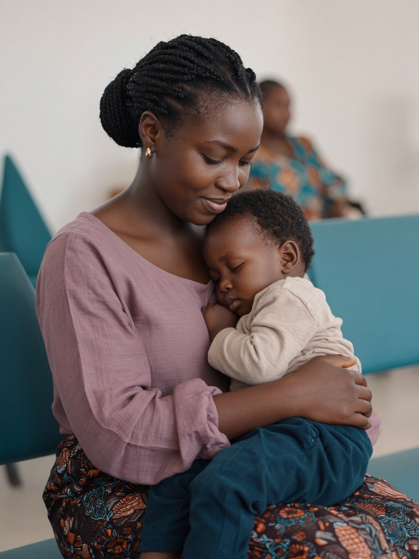 Mère africaine avec son enfant